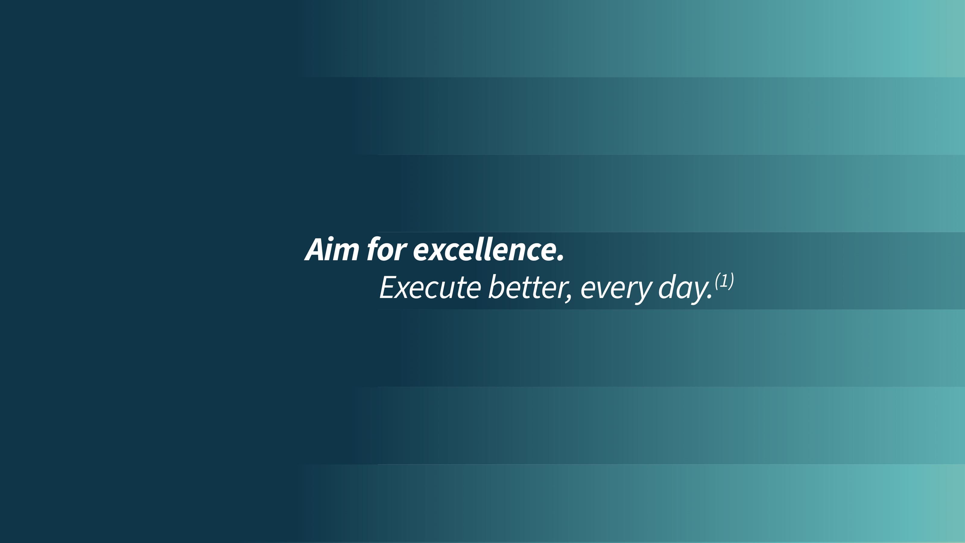 Visuel du plan stratégique Ayvens 2029 avec le slogan « Aim for excellence. Execute better, every day. »