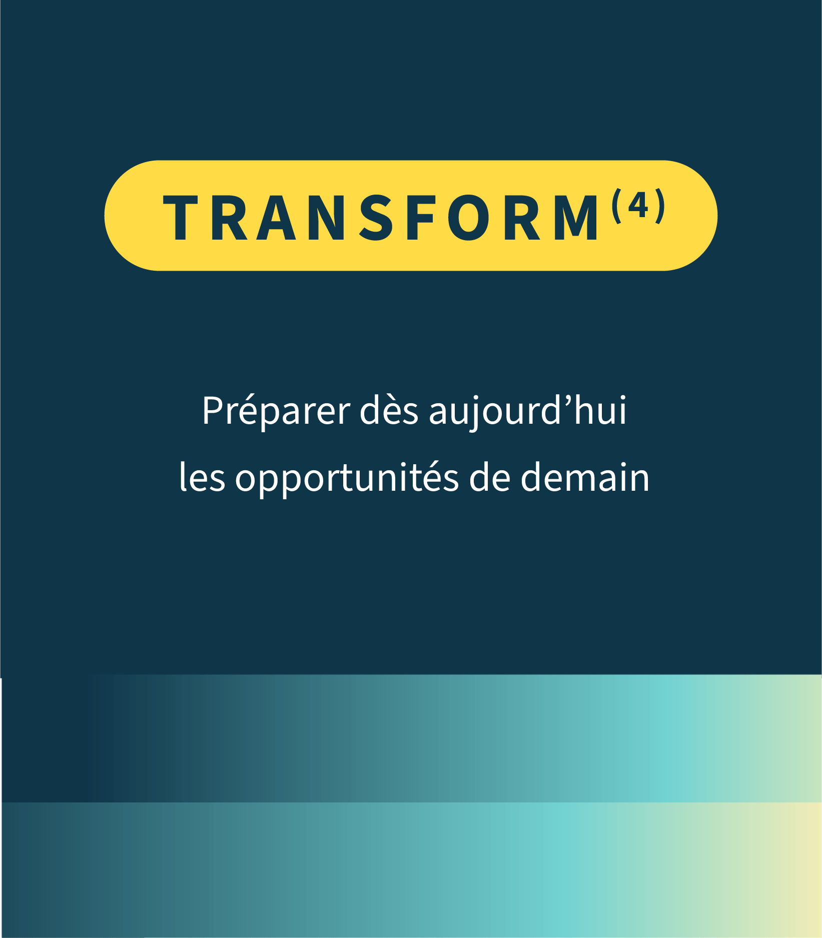 Visuel Ayvens TRANSFORM illustrant le pilier stratégique visant à préparer aujourd'hui les opportunités de demain.