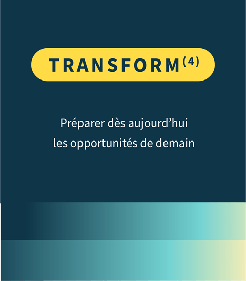 Visuel Ayvens TRANSFORM illustrant le pilier stratégique visant à préparer aujourd'hui les opportunités de demain.