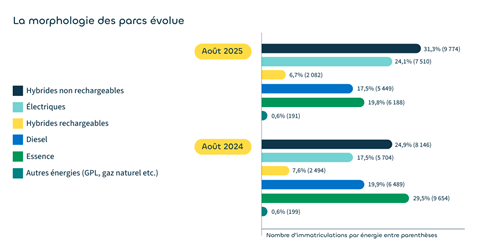 La morphologie des parcs évolue en août 2025