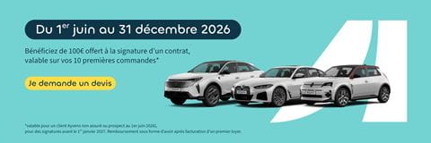 annière de l'offre Leasing Assurance de 100€ offert à la signature d'un contrat
