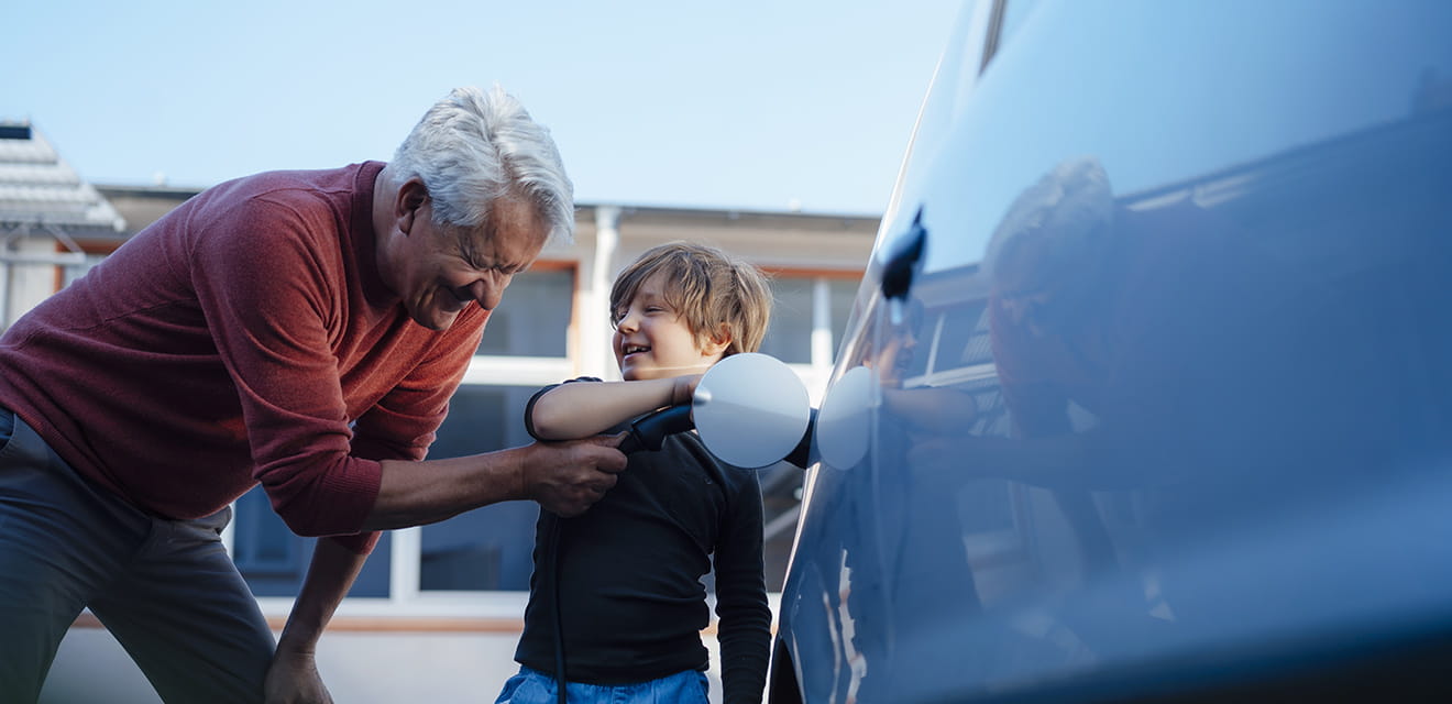 Grandfather and grandson charging together 1320x640