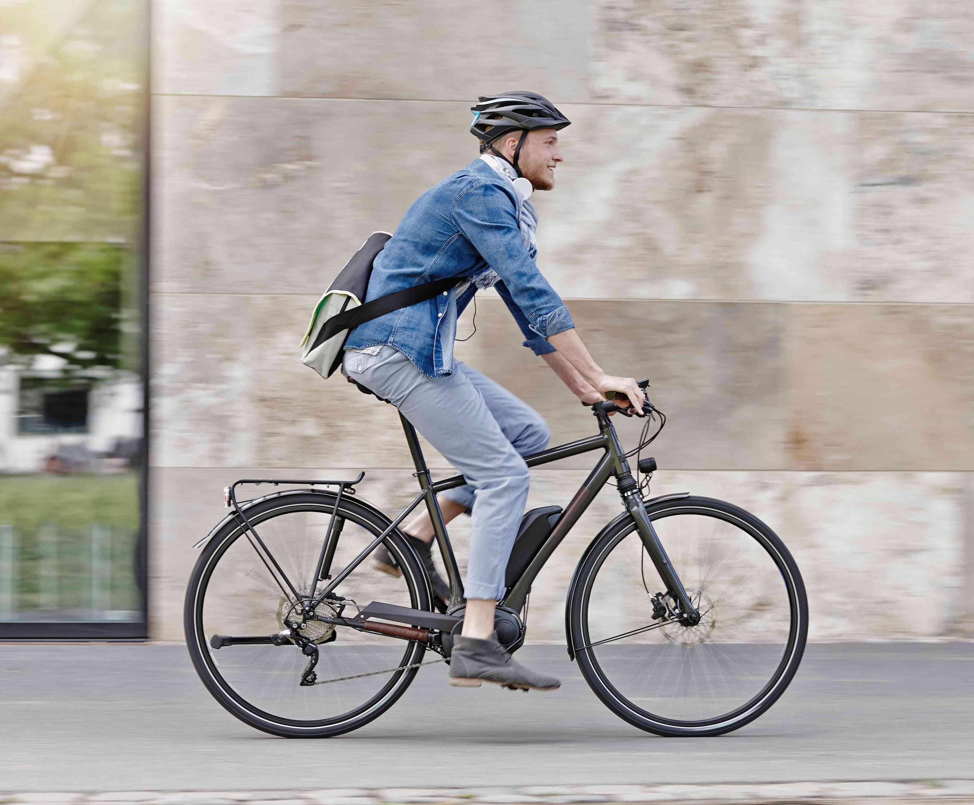 man on bike