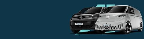 Ayvens Comparison header Opel Vivaroe vs Volkswagen IDBuzz