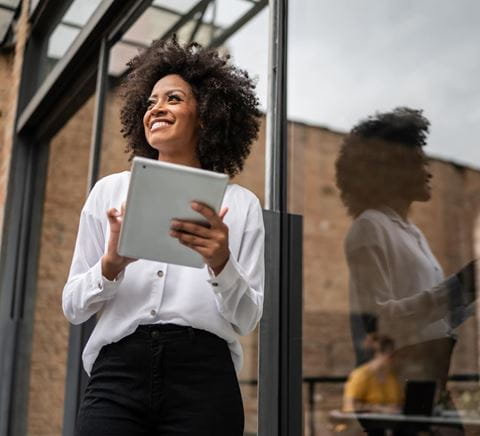 zipper-Middle-aged-lady-smiling-and-looking-to-top-left