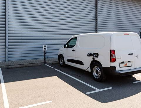 White EV van
