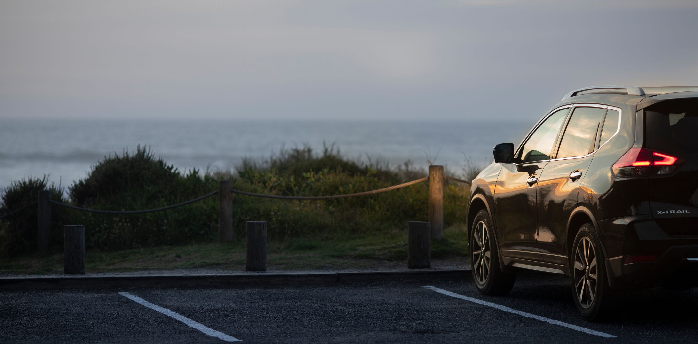 vehicle looking out at the sea